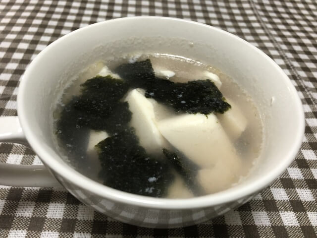 のり香る！くずし豆腐の中華スープ