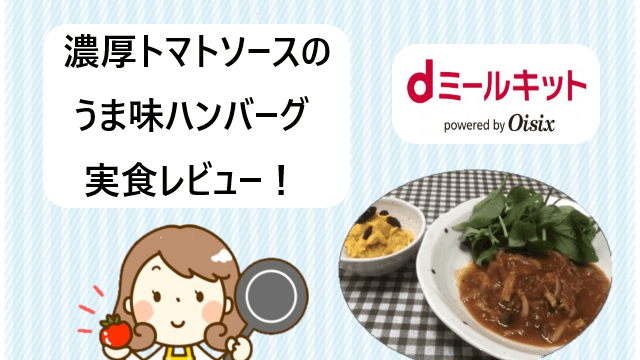 dミールキット「濃厚トマトソースのうま味ハンバーグ」実食レビューブログ【動画付き】
