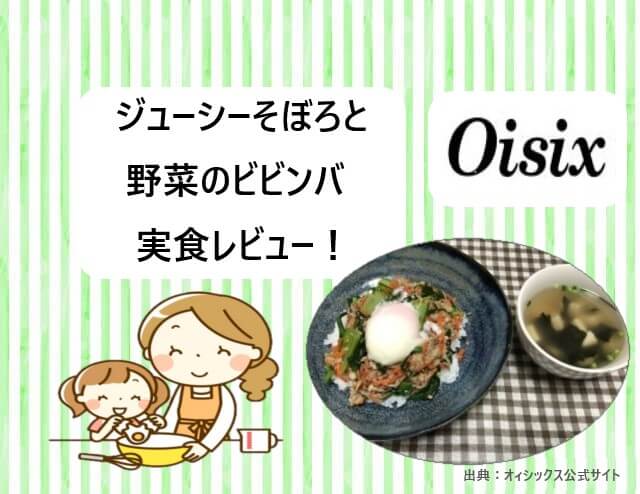 【kit Oisix】オイシックス「ジューシーそぼろと野菜のビビンバ」実食レビューブログ【動画付き】